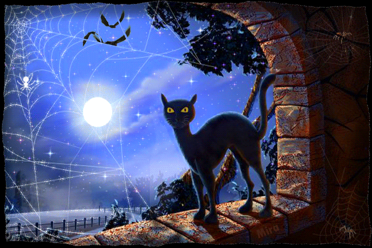 Decoratiune de Halloween pisica neagra